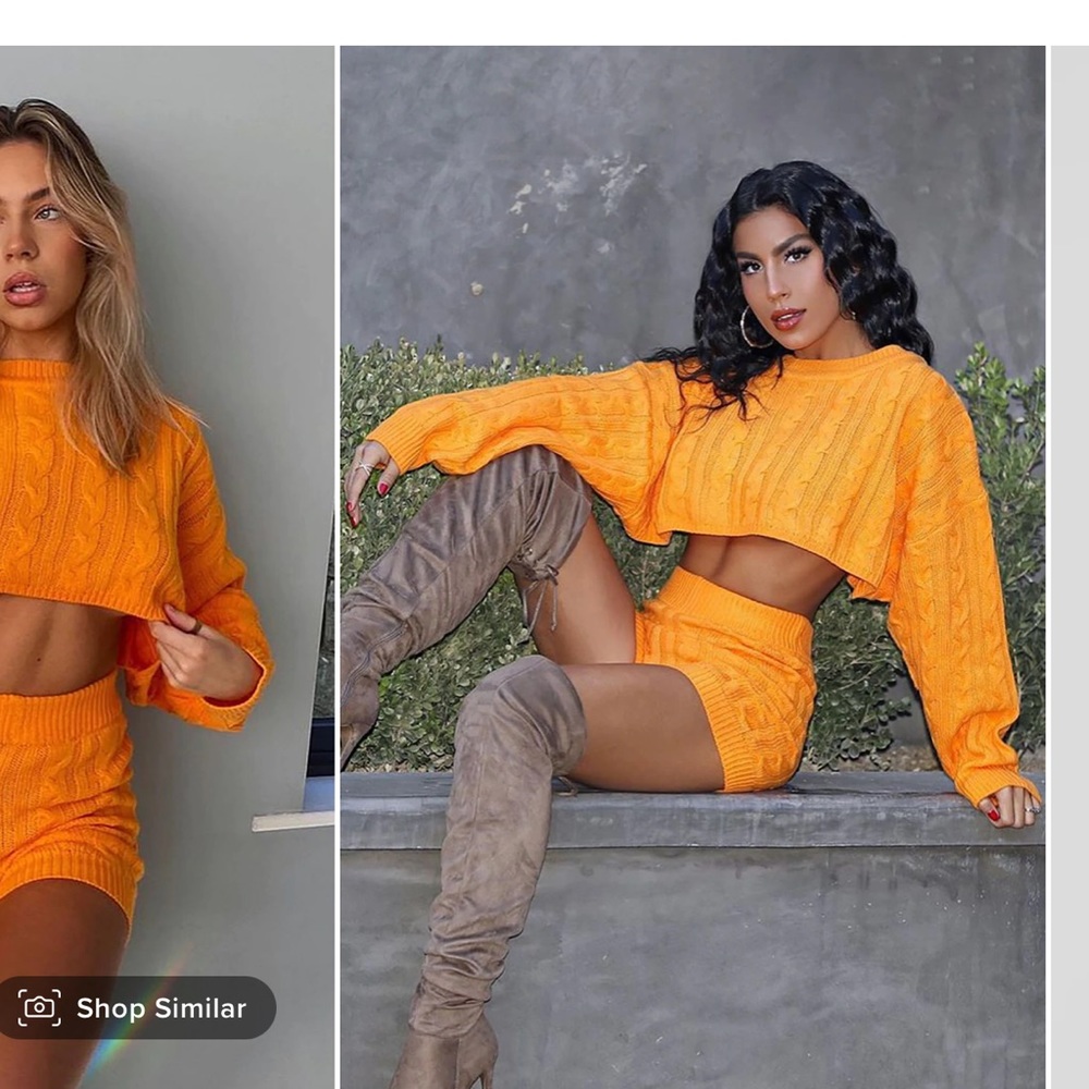 Fashion Nova sweater set no longer sold! SEE OTHER PHOTOS FOR COLOR